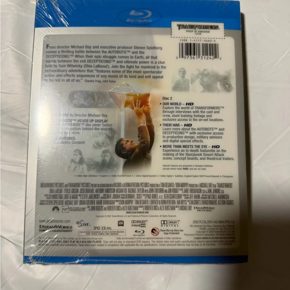 Transformers Two-Disc Special Edition Blu-ray - Blue